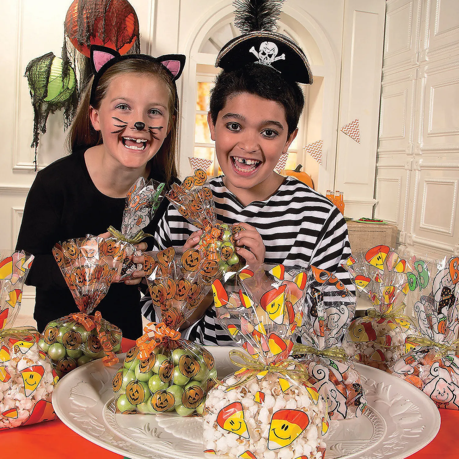 x__spooky_halloween_cell_2-1.webp 5" X 11" Spooky Halloween Cellophane Bag Assortment - 36 Pc.<Oriental Trading Hot