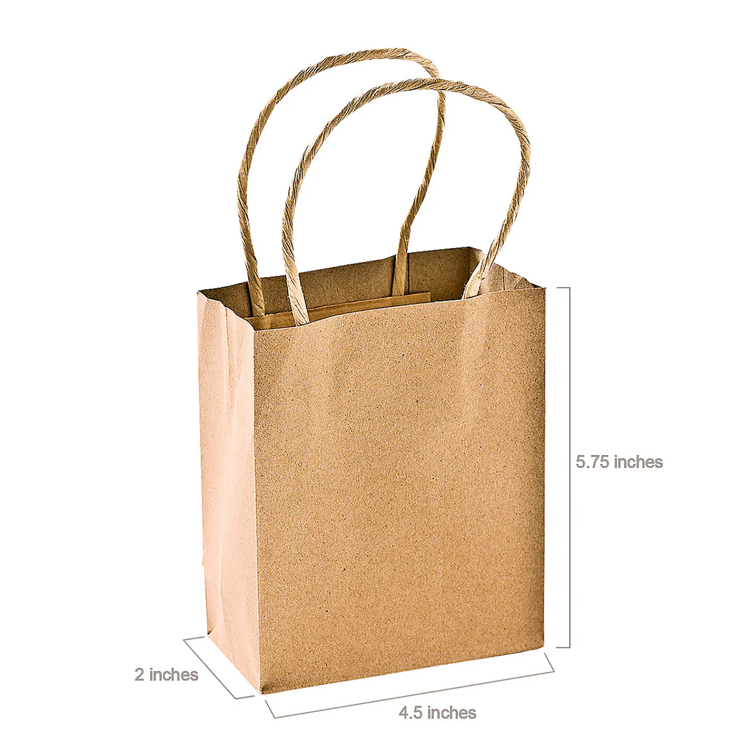 x__x___small_brown_kraf_1-1.webp 4 1/2" X 2" X 5 3/4" Small Brown Kraft Paper Gift Bags - 12 Pc.<Oriental Trading Online