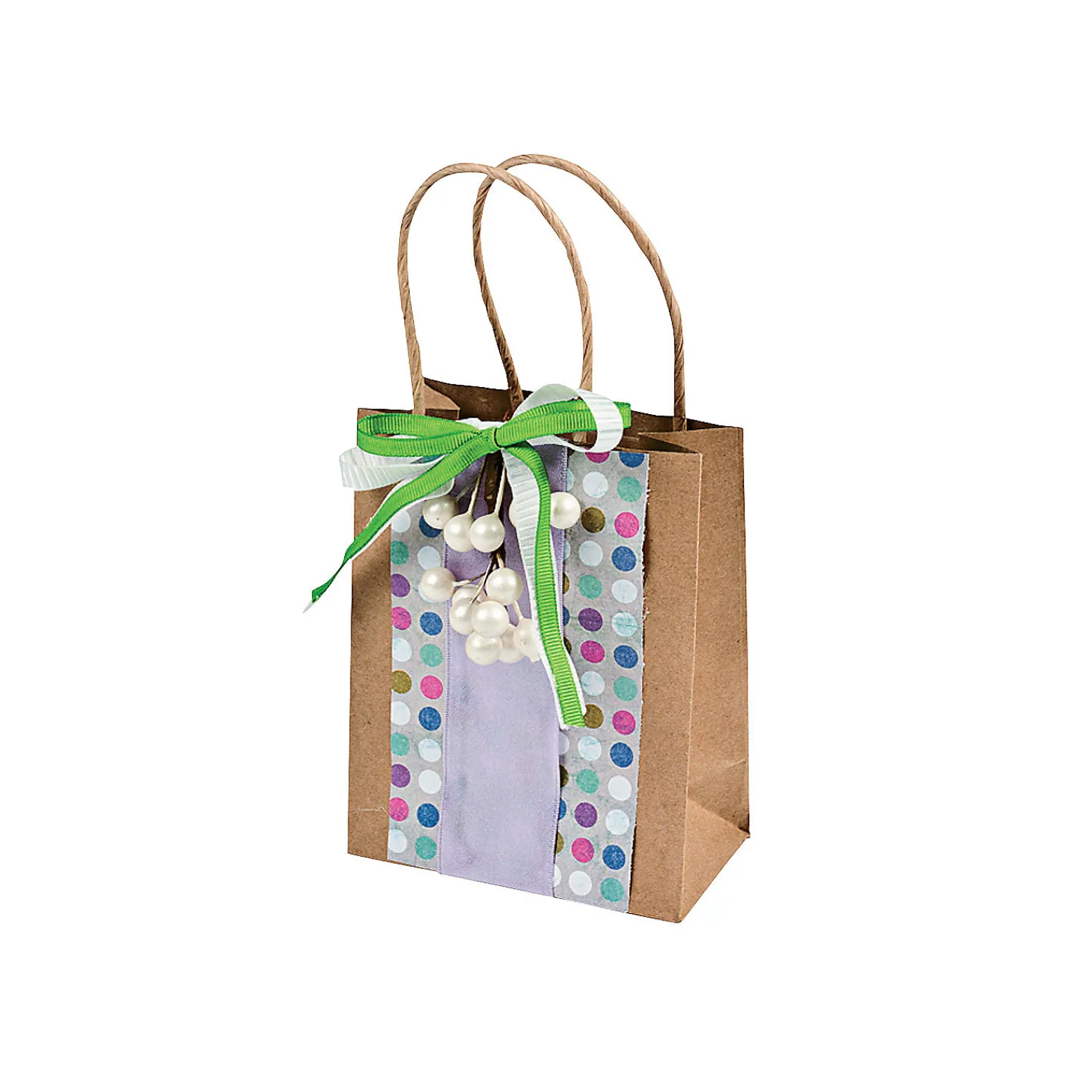 x__x___small_brown_kraf_2-1.webp 4 1/2" X 2" X 5 3/4" Small Brown Kraft Paper Gift Bags - 12 Pc.<Oriental Trading Online