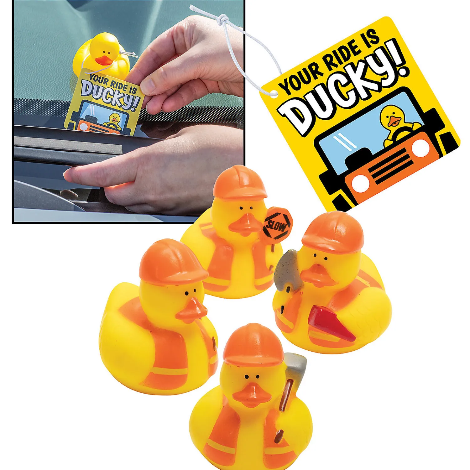 your_ride_is_ducky_constr_0.webp Oriental Trading Rubber Duckies*Your Ride Is Ducky Construction Kit For 12