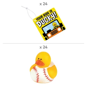 Oriental Trading Rubber Duckies*Your Ride Is Ducky Mini Baseball Kit For 24