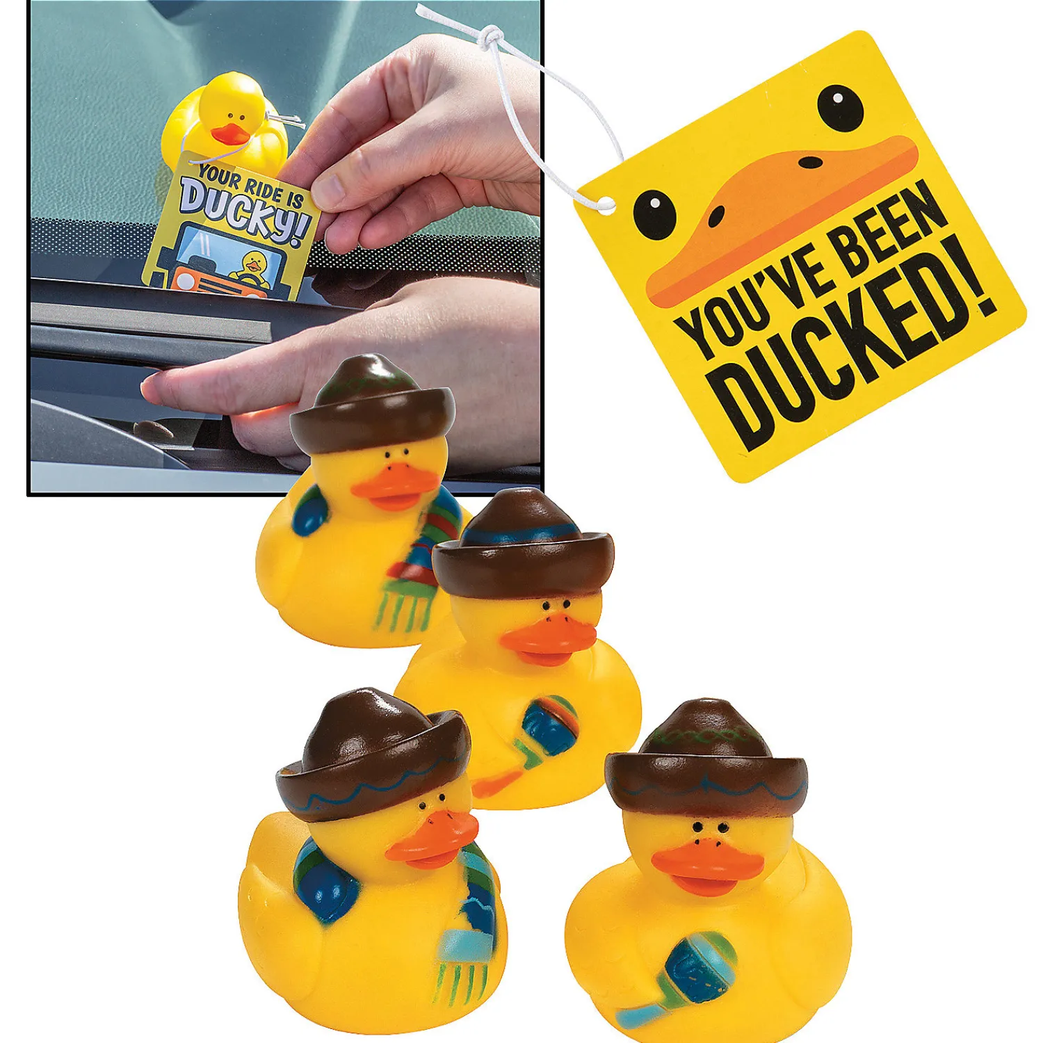 youve_been_ducked_fiesta__0.webp Oriental Trading Rubber Duckies*You'Ve Been Ducked Fiesta Kit For 12