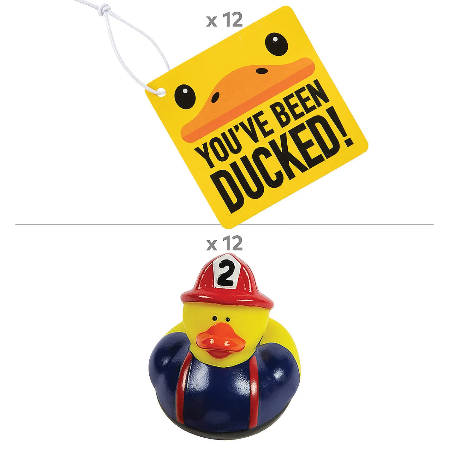 youve_been_ducked_firefig_1.webp Oriental Trading Rubber Duckies*You'Ve Been Ducked Firefighter Kit For 12